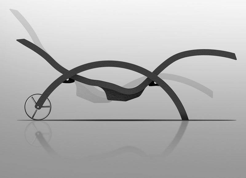 Lettino Chaise Longue da Esterno Giardino Inclinabile con Ruote Arkema Serendipity Ruby