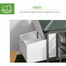 Pollaio per Galline 196x76x97 cm in Legno di Abete Bianco