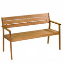 Panchina da Giardino Terrazzo a 2 Posti in Legno Naturale Nanchino