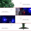 Albero di Natale Artificiale 90 cm 90 Rami con Luci LED e Fibre Ottiche Colorate Verde