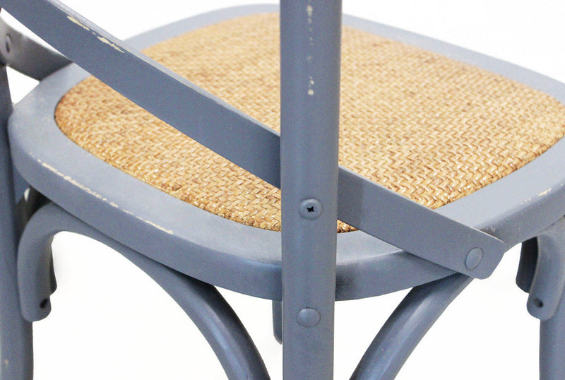 Sedia Cross 46x42x87 cm  in Legno Grigio