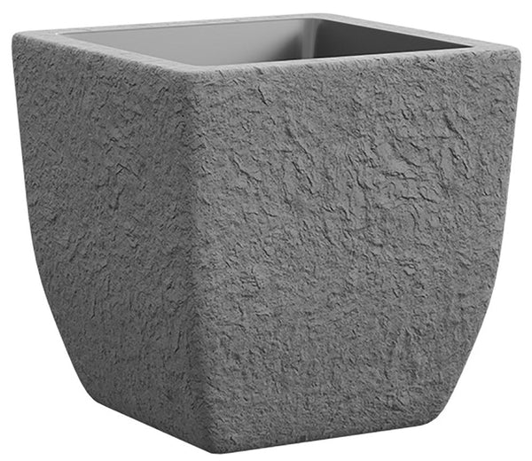 acquista Vaso 41,3x41,3x40,4 cm in Polietilene Lithos 40 Grigio Pietra