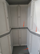 Armadio in Resina Antiurto Terry Wave 2A 70X44X181Cm 2 Ante 5 Ripiani da Esterno Seconda Scelta