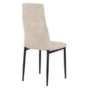 Set 4 sedie da Salotto 50x44x96 cm in tessuto Milano Beige