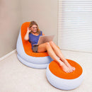 Poltrona Sedia Gonfiabile 122x94x81 cm con Poggiapiedi Confort Cruiser Arancione Bestway