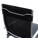 Sdraio Prendisole Relax Reclinabile Pieghevole in Metallo 137x63.5x100.5 cm Nero 
