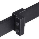 Kit per Porta Scorrevole Rustico con Binario 200 cm in Acciaio Nero