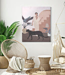 Dipinto su Tela Lady Animals 80x3,7x100 cm in Legno e Tessuto