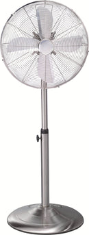 Ventilatore a Piantana Ø40 cm Oscillante 3 Velocità 50W Bauer Metal Cromato