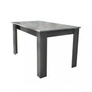 Tavolo Allungabile Gemma 160/200x90x75 h cm in Truciolare bilaminato Antracite e Grigio effetto Cemento