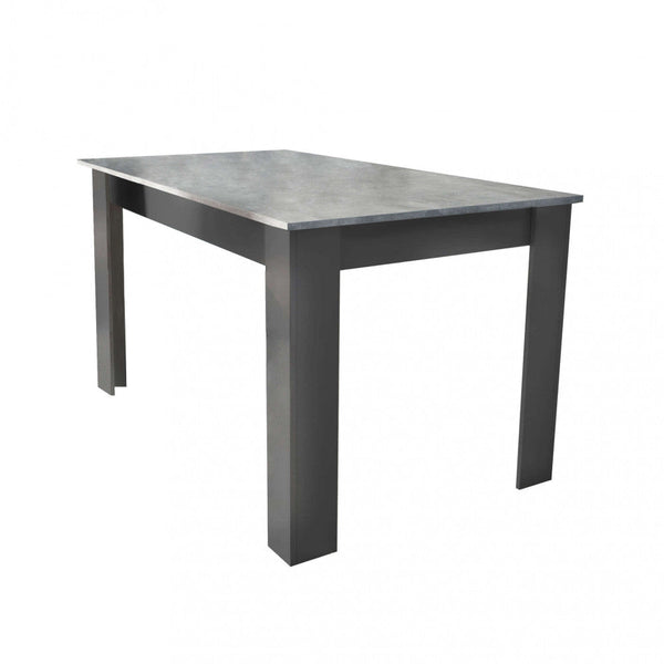 prezzo Tavolo Allungabile Gemma 160/200x90x75 h cm in Truciolare bilaminato Antracite e Grigio effetto Cemento