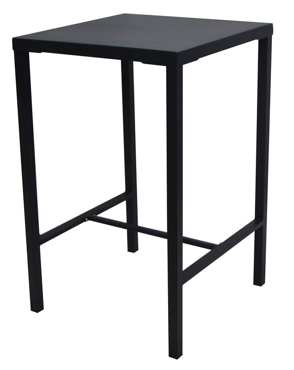 Tavolo Alto da Giardino 70x70xH110 cm in Metallo Utility Grigio sconto