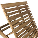 Lettino Prendisole Reclinabile Elafonisi 200x65x31,5 cm a Doghe in Legno Teak       