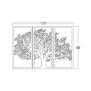 Cornice decorativa 125x88 cm  albero della vita nero