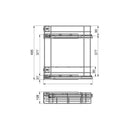 Portabottiglie Laterale Estraibile Titane con Chiusura Soft M 150 Grigio Antracite Acciaio Emuca
