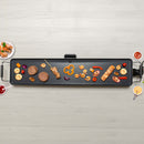 Piastra Grill Griglia Elettrica Antiaderente 86x21cm 5 Impostazioni di Calore Alpina