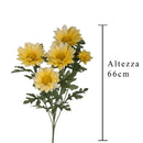 Set 6 Margherite Artificiali Altezza 66 cm Giallo