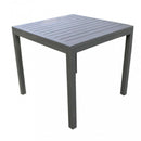 Tavolo Cuba 80x80x74 h cm in Alluminio Taupe