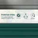 Letto per Orto Rialzato a Fondo Aperto con Rivestimento 120x60x30.5 cm in Acciaio Zincato Verde