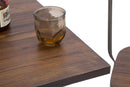 Tavolo Bar Harlem 60x60x85 cm in Ferro e Naturale e Grigio