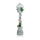 Lampione di Natale H60 cm in Metallo e Poliestere con Glitter e Luce