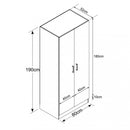 Armadio 2 Ante 80x52x180 h cm in Truciolare bilaminato Marrone