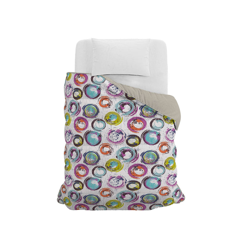 Trapunta Invernale 180gr con Stampa in Microfibra Cerchi Astratti Varie Misure