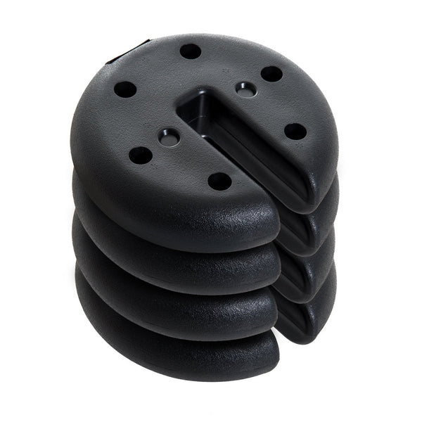 sconto Base per Gazebo 4 pezzi Riempito con Cemento 2.3kg Ø20x4.5 cm