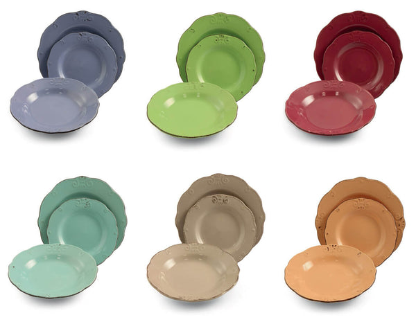 sconto Servizio Piatti 18 Pezzi in Gres Villa d'Este Home Tivoli Duchessa Light Multicolor