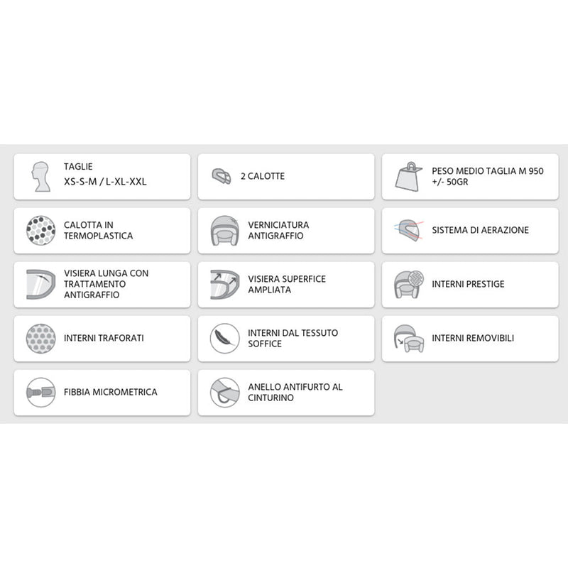 Casco Jet per Scooter Visiera Lunga CGM Florence 107A Giallo Fluo