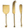 Set 3 Coltelli per Formaggio  in Acciaio Lucido VdE Tivoli 1996 Materia Oro