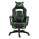 Sedia da Gaming con Rotelle in Similpelle Nero e Verde 