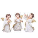 Set 3 Statuine Angeli Musicisti 10 cm in Resina
