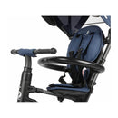 Triciclo a Spinta Pieghevole per Bambini con Maniglione Direzionabile Qplay Rito Star Blu