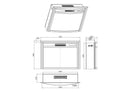 Camino Elettrico da Incasso 50,6x71,1x20,4 cm Effetto Fiamma 1500W Zakinthos Nero
