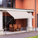Tenda da Sole Avvolgibile 3x1.5m Autoportante Beige 