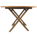 Tavolo Pieghevole Quadrato per Giardino Burraco 80x80 cm Salvaspazio in Teak