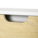 Scrivania Pieghevole con Ripiani 100x18x74 cm in Truciolato Bianca e Naturale