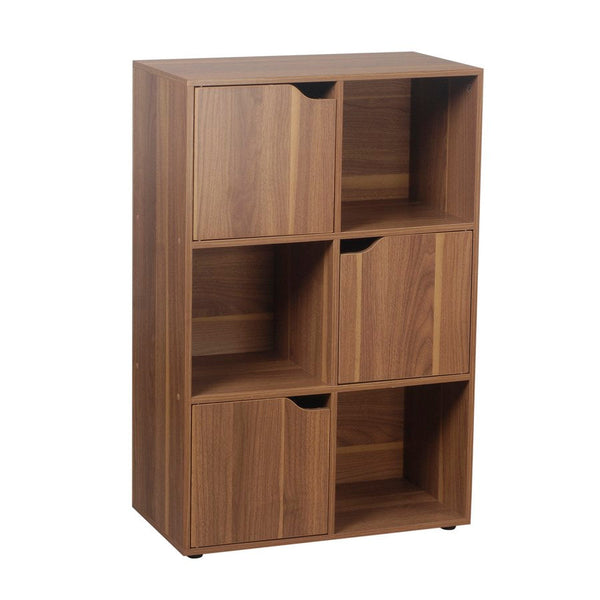 Libreria Mobiletto 6 Scomparti 59.6x29x90.5 cm in Legno MDF Naturale prezzo