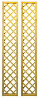 Set 2 Pannelli Grigliati per Rampicanti 30x180 cm in Legno Naturale