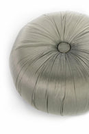 Pouf in Tessuto Vellutato Ø36 cm Grigio