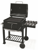 Barbecue a Carbone Carbonella Rettangolare 116x56 cm Galileo De Luxe Nero