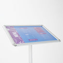 Espositore a Leggio con Piantana 30x110x25 cm in MDF Silver