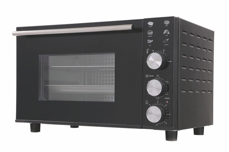 Forno Elettrico Ventilato 38 Litri 1800W con Vetro Kooper Great Stone Nero