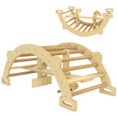 Arco Montessori per Bambini 2-4 Anni Convertibile in Dondolo 110x52x45 cm in Legno color Legno      