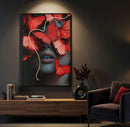 Stampa con LED su Tela Butterflies 60x3,5x90 cm in Tela e Plastica e MDF Multicolor      