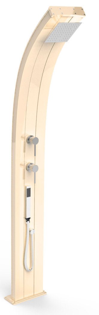 online Doccia Solare da Esterno Giardino 40L Miscelatore e Doccetta Mobile Arkema Dada Champagne Bronze