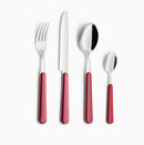 Servizio Set di Posate 24 pezzi in Acciaio Inox Eme Brio Rosso 11