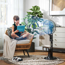 Ventilatore Nebulizzatore Regolabile 3 Velocità 44,5x38,5x120 cm con Telecomando in Metallo e Plastica Nero  