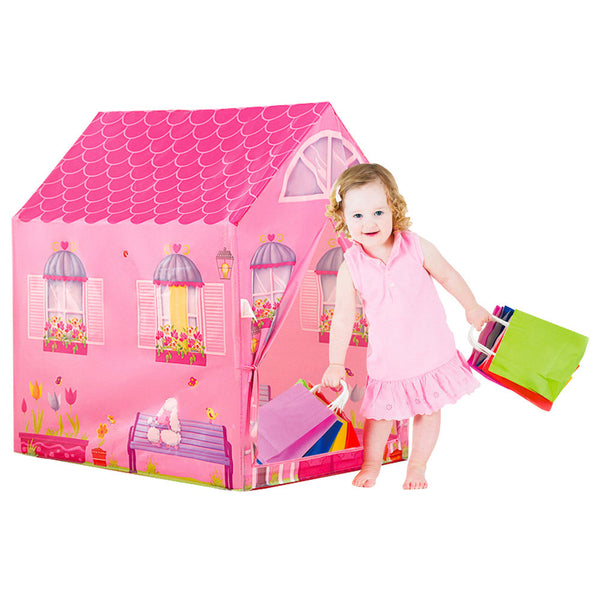 sconto Tenda da Gioco per Bambini 95x72x105 cm Struttura in Plastica Tubolare Principessa Rosa